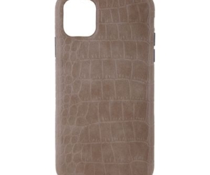 Чехол Leather Croc Case для iPhone 11 Pro (White stone)